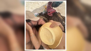 Zum siebten Hochzeitstag zeigt Heidi Klum am Strand besonders viel Haut – geschickt verdeckt von ...