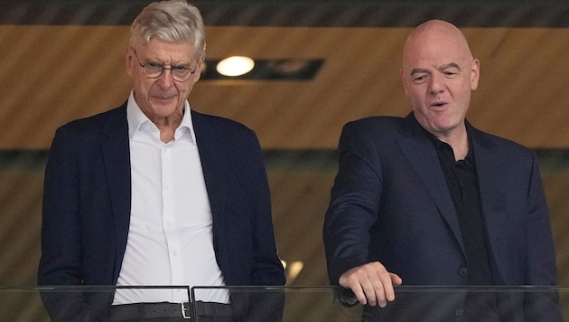 Arsene Wenger (li.) und Gianni Infantino