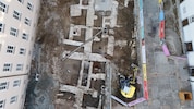 Bei den Bauarbeiten wurden die Mauern des Wohngebäudes Friedrichs III. im Burghof 1 freigelegt