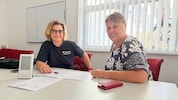 Labitsch und Reichl bei der Besprechung.