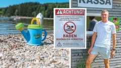 Der Prameter Bürgermeister Eduard Seib machte sich ein Bild von der Lage bei „seinem See“, der ...