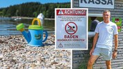 Der Prameter Bürgermeister Eduard Seib machte sich ein Bild von der Lage bei „seinem See“, der ...