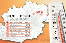 Das waren die Hitze-Hotspots des Tages in Österreich. 