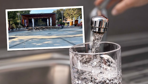 Zeichen gegen die Wasserknappheit: Die Springbrunnen in Bad Tatzmannsdorf bleiben ausgeschaltet. ...