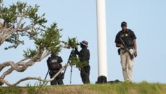 Beamte des Geheimdienstes bei Trumps Golf Club in Rancho Palos Verdes in Los Angeles