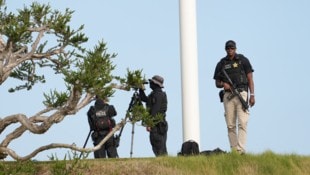 Beamte des Geheimdienstes bei Trumps Golf Club in Rancho Palos Verdes in Los Angeles