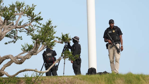 Beamte des Geheimdienstes bei Trumps Golf Club in Rancho Palos Verdes in Los Angeles
