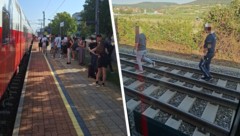 Die Passagiere mussten in Gumpoldskirchen auf den Schienenersatzverkehr umsteigen.