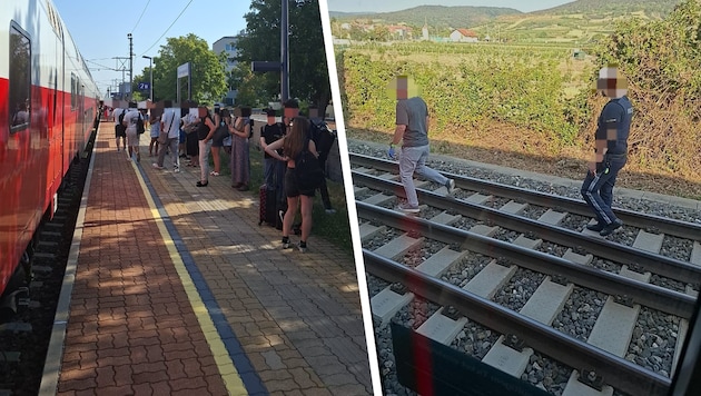 Die Passagiere mussten in Gumpoldskirchen auf den Schienenersatzverkehr umsteigen.