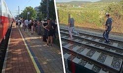 Die Passagiere mussten in Gumpoldskirchen auf den Schienenersatzverkehr umsteigen.