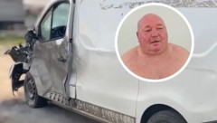 Die Drohne, die den Gemüsehändler verfolgt hatte, explodierte schließlich neben dem 52-Jährigen ...