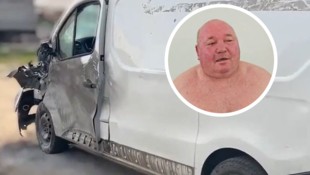 Die Drohne, die den Gemüsehändler verfolgt hatte, explodierte schließlich neben dem 52-Jährigen ...
