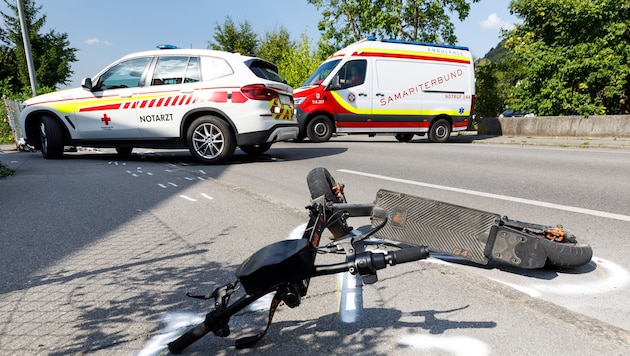 Der offensichtlich frisierte E-Scooter wurde beschlagnahmt.