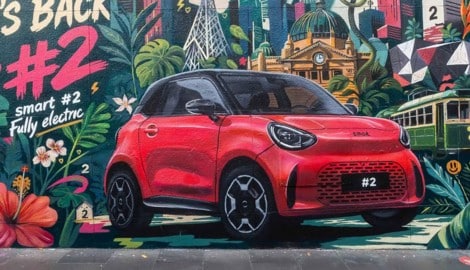 Nur gemalt, aber sonst realistisch: der kommende Smart #2