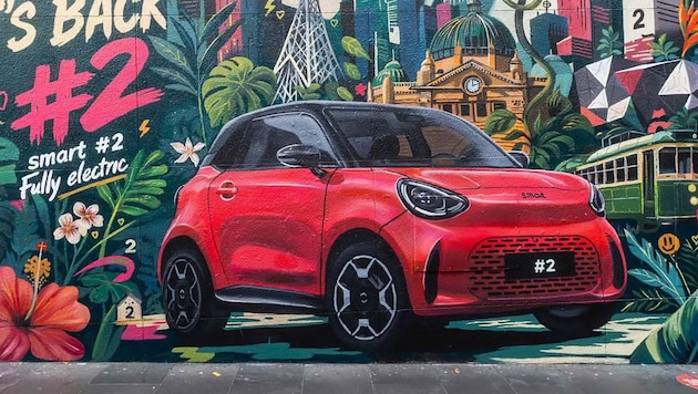 Nur gemalt, aber sonst realistisch: der kommende Smart #2