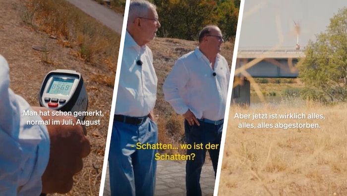 Bundespräsident Alexander Van der Bellen machte sich auf der Wiener Donauinsel mit dem ...