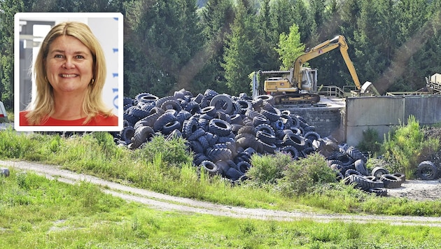 Bürgermeisterin Ines Mirlacher (li.) hat wegen der Reifendeponie Beschwerde eingereicht.