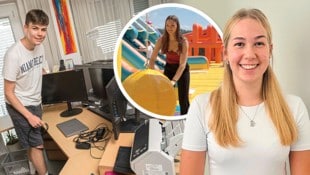 Thiemo Greger, Anja Prem (Mitte) und Jana Rothschedl berichten von ihren Ferialjobs im heißen ...