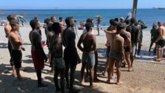 Migranten in Ceuta am 5. August