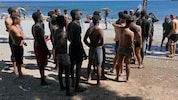 Migranten in Ceuta am 5. August