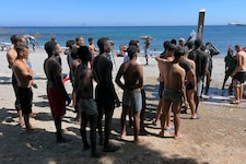 Migranten in Ceuta am 5. August