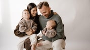 Huber-Rieder mit seiner Jana und den Kindern Levi und Ylvi.