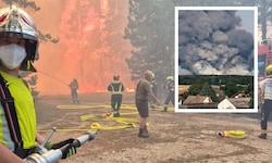 Rund 500 Helfer bekämpfen den Waldbrand im Bezirk Neunkirchen.