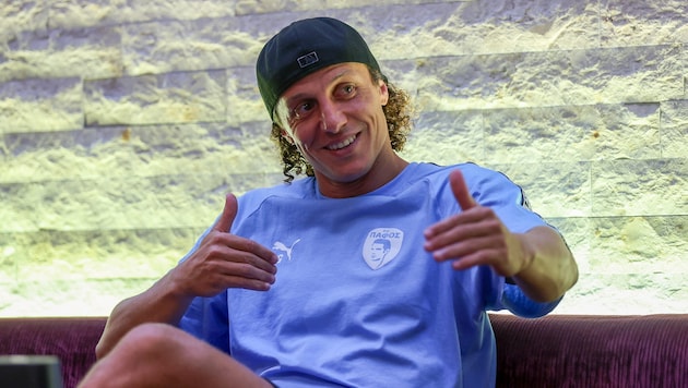 David Luiz war im Gespräch mit der „Krone“ gut aufgelegt.