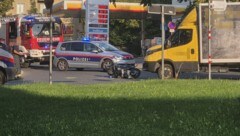 Die Unfallstelle: Das Motorrad wurde schwer beschädigt.