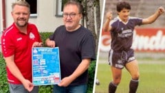 Alfred Drabits (re.) mit WSV-Traisen-Obmann Marco Birgfellner. Einst jubelte Drabtis 103-mal für ...