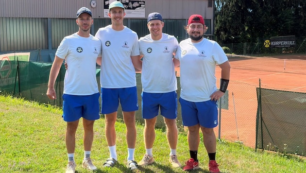 Die Mannschaft vom TC VSV: Marco Pewal, Luca Egger-Wartscher , Benji Lanzinger und Jürgen ...