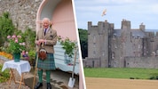 Sommerurlaub mit Schaufel: König Charles pflanzte auf dem Gelände des Castle of Mey Rosen, die ...