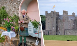 Sommerurlaub mit Schaufel: König Charles pflanzte auf dem Gelände des Castle of Mey Rosen, die ...