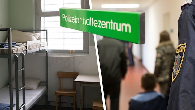 Ein Straftäter rastete beim Versuch seiner Abschiebung im Polizeianhaltezentrum aus.