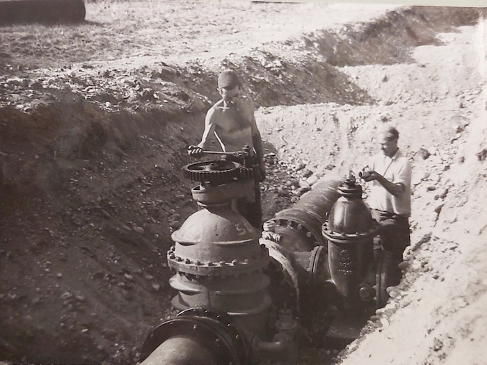 Die Transportleitung vom Wasserwerk Feldkirchen nach Graz wurde 1950 errichtet und wird jetzt ...