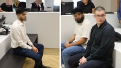 Die drei Angeklagten (20, 21 und 23) liefern Geständnisse ab.