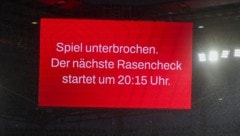 Zwei Stunden wurde das Spiel zwischen Salzburg und Pafos unterbrochen.