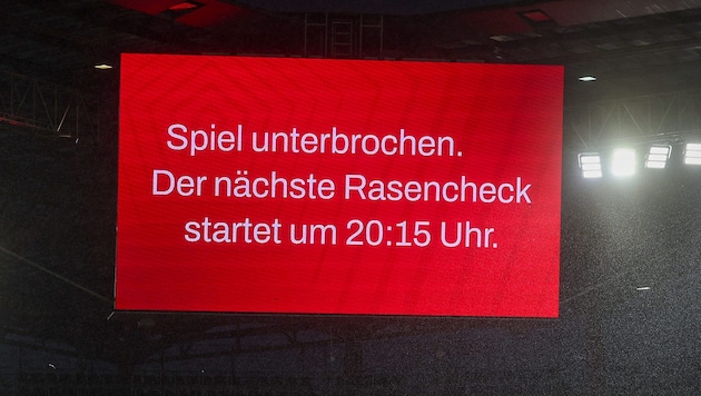 Zwei Stunden wurde das Spiel zwischen Salzburg und Pafos unterbrochen.