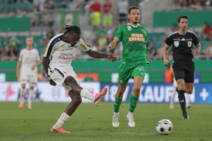Yann Massombo hatte auch beim Spiel in Hütteldorf seine Möglichkeiten.