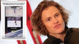 Lucas Pinheiro Braathen freut sich über ein besonderes Video. 
