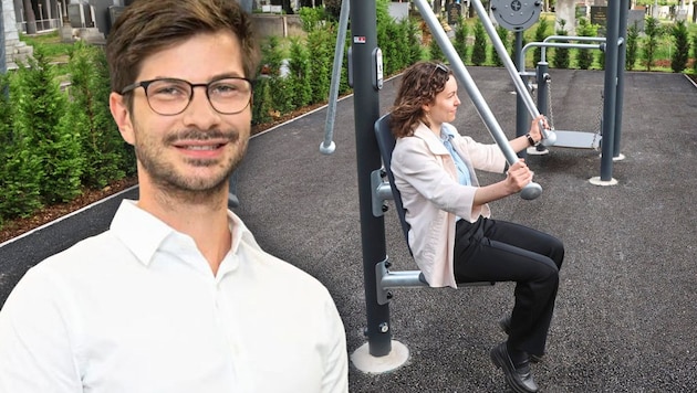 Pumpen am Meidlinger Friedhof neben den Grabstätten, da wo Menschen um ihre Angehörigen trauern: ...