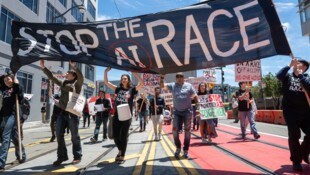 Protest in San Francisco gegen das KI-Wettrennen der Techgiganten