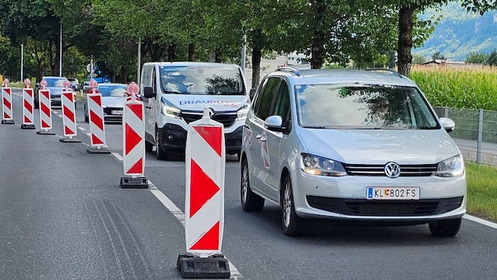 Am Südring muss man im Baustellenbereich langsam fahren.