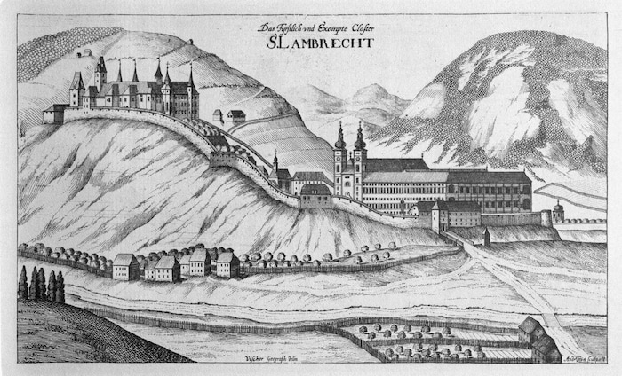 St. Lambrecht in einer Darstellung von 1681