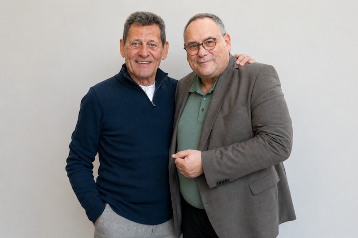 Franz Posch mit Johannes Hödl, dem Veranstalter des Dixie- und Swingfestivals in Weiz.