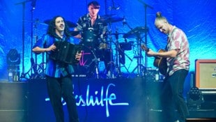 Die drei Jungs der Folkshilfe freuen sich schon riesig auf ihren Auftritt beim „Krone“-Fest am ...