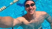 Heiko Gigler im Außenbecken in Radovljica  