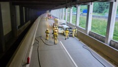 Die Feuerwehr kümmerte sich um den Brandschutz.