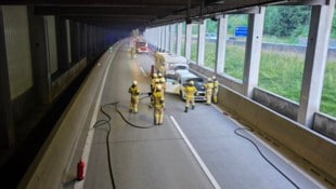 Die Feuerwehr kümmerte sich um den Brandschutz.
