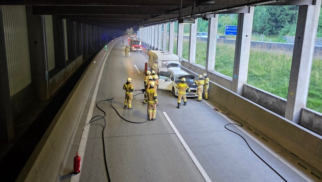 Die Feuerwehr kümmerte sich um den Brandschutz.